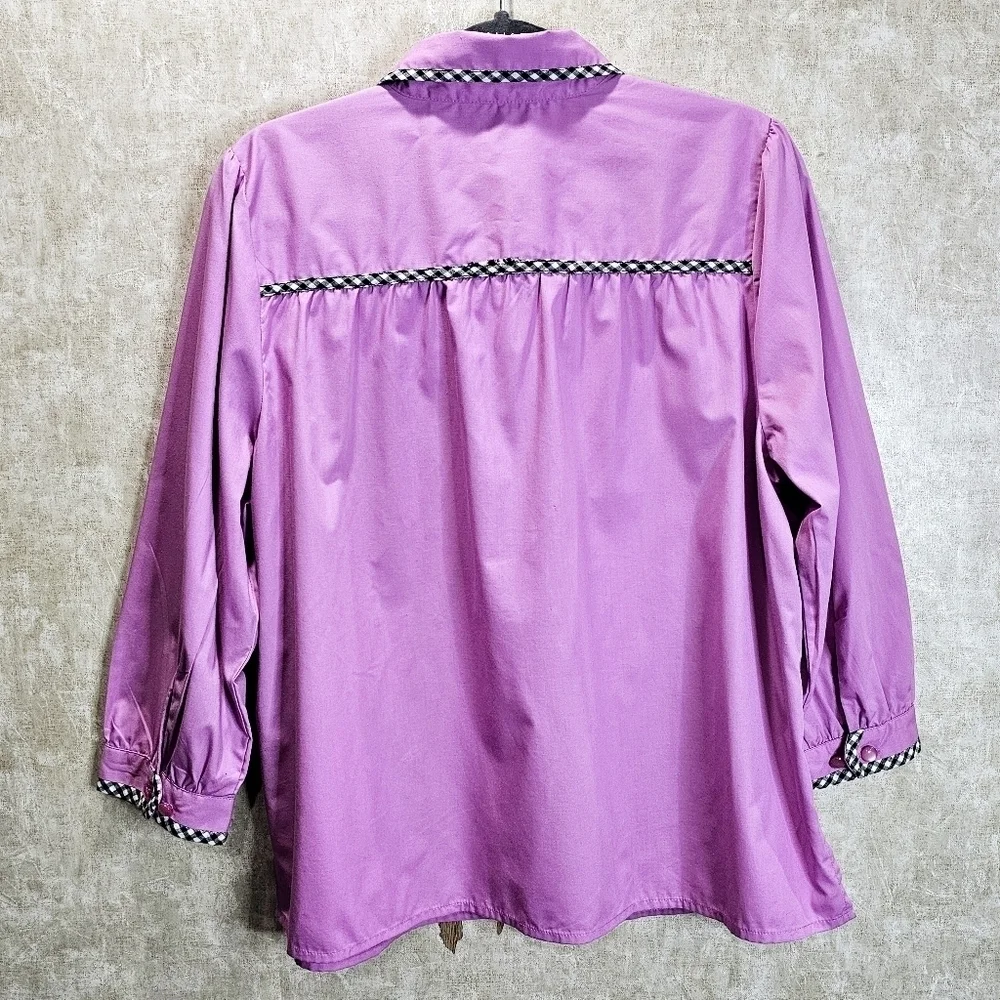 Bob Mackie Wearable Art Pink Tulip Blouse - Picture 6 of 6